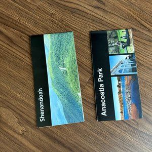 2 Official Shenandoah & Anacostia River National Park Service NPS Brochure Maps